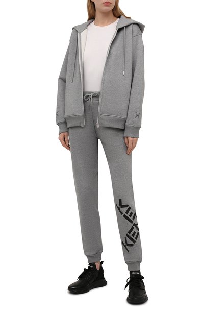 Хлопковая толстовка kenzo sport KENZO серого цвета по цене 46100 руб., арт. FA62BL8004MS, фото 2 Хлопковая толстовка kenzo sport KENZO, арт. FA62BL8004MS, фото 2
