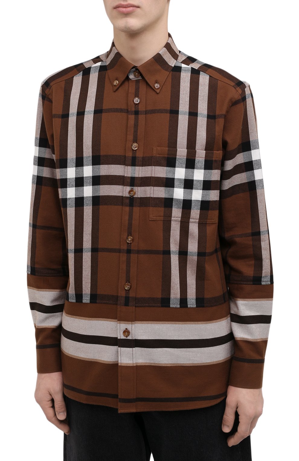 Хлопковая рубашка BURBERRY, арт. 8048675, фото 3
