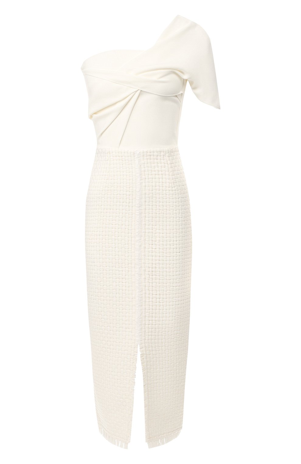 Приталенное платье ROLAND MOURET белого цвета по цене 238500 руб., арт. PS19/S0517/F6363, фото 1 Приталенное платье ROLAND MOURET, арт. PS19/S0517/F6363, фото 1