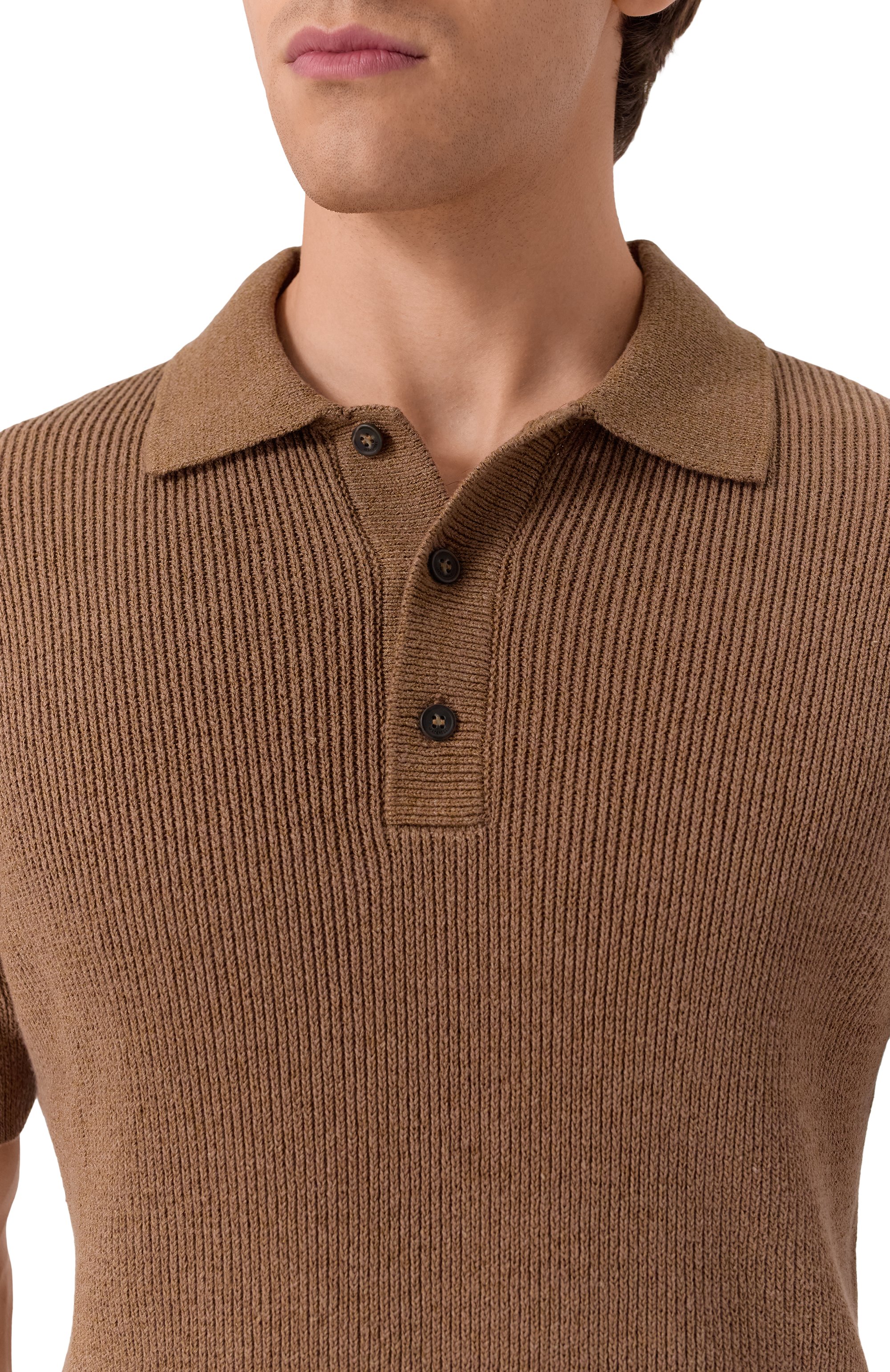 Поло изо льна и хлопка 12 STOREEZ, арт. 132838, фото 5