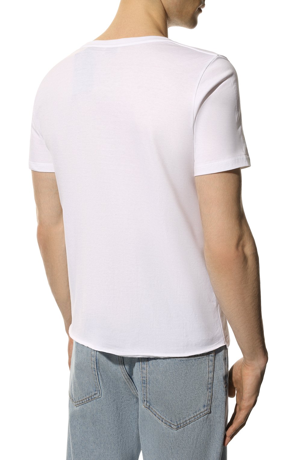 Хлопковая футболка SAINT LAURENT, арт. 464572/YB2DQ, фото 4