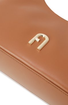 Женская сумка furla diamante small FURLA светло-коричневого цвета, арт. WB00782/AX0733 | Фото 3 (Материал сплава: Проставлено; Драгоценные камни: Проставлено; Материал: Натуральная кожа; Размер: small)