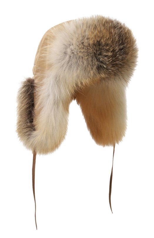 Шапка-ушанка стильная Саша из меха лисы FurLand 0107609610001600199 Бежевый 0107609610001600199