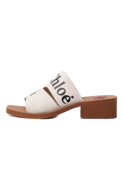 Текстильные мюли woody 20 CHLOÉ, арт. CHC22U550Z3, фото 4