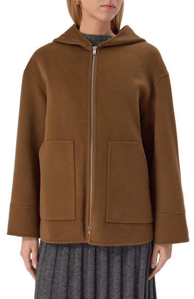 Шерстяное полупальто 12 STOREEZ коричневого цвета по цене 45000 руб., арт. 133362, фото 3 Шерстяное полупальто 12 STOREEZ, арт. 133362, фото 3