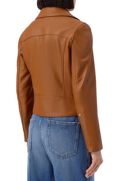 Кожаная куртка MASLOV светло-коричневого цвета по цене 187000 руб., арт. K09, фото 4 Кожаная куртка MASLOV, арт. K09, фото 4