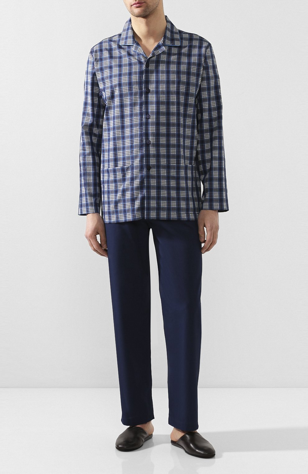 Кожаные домашние туфли SANTONI, арт. PMXXA1644XXX1PNA050, фото 2