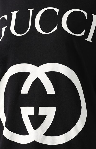 Хлопковая футболка с логотипом бренда GUCCI, арт. 539081/X3Q35, фото 5