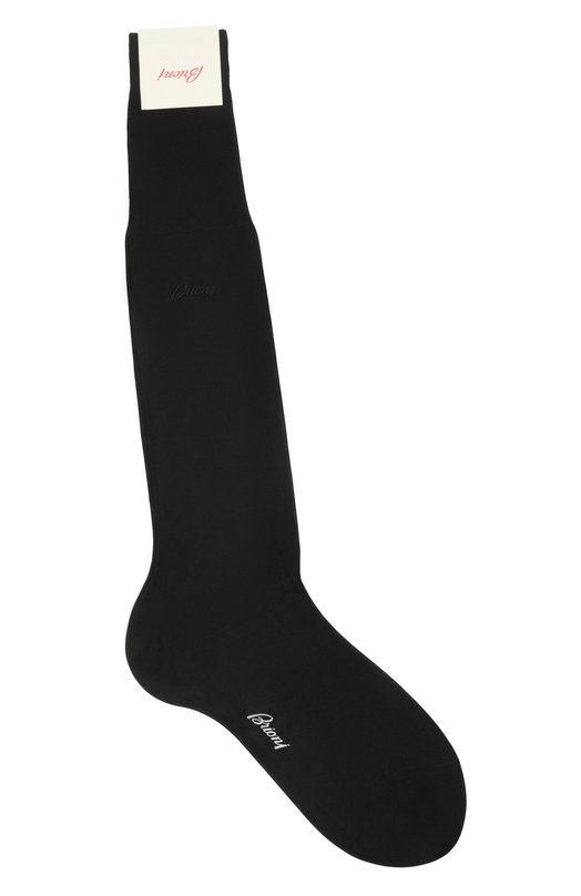 Хлопковые носки Brioni 0VML00/P9Z02 Чёрный 0VML00/P9Z02