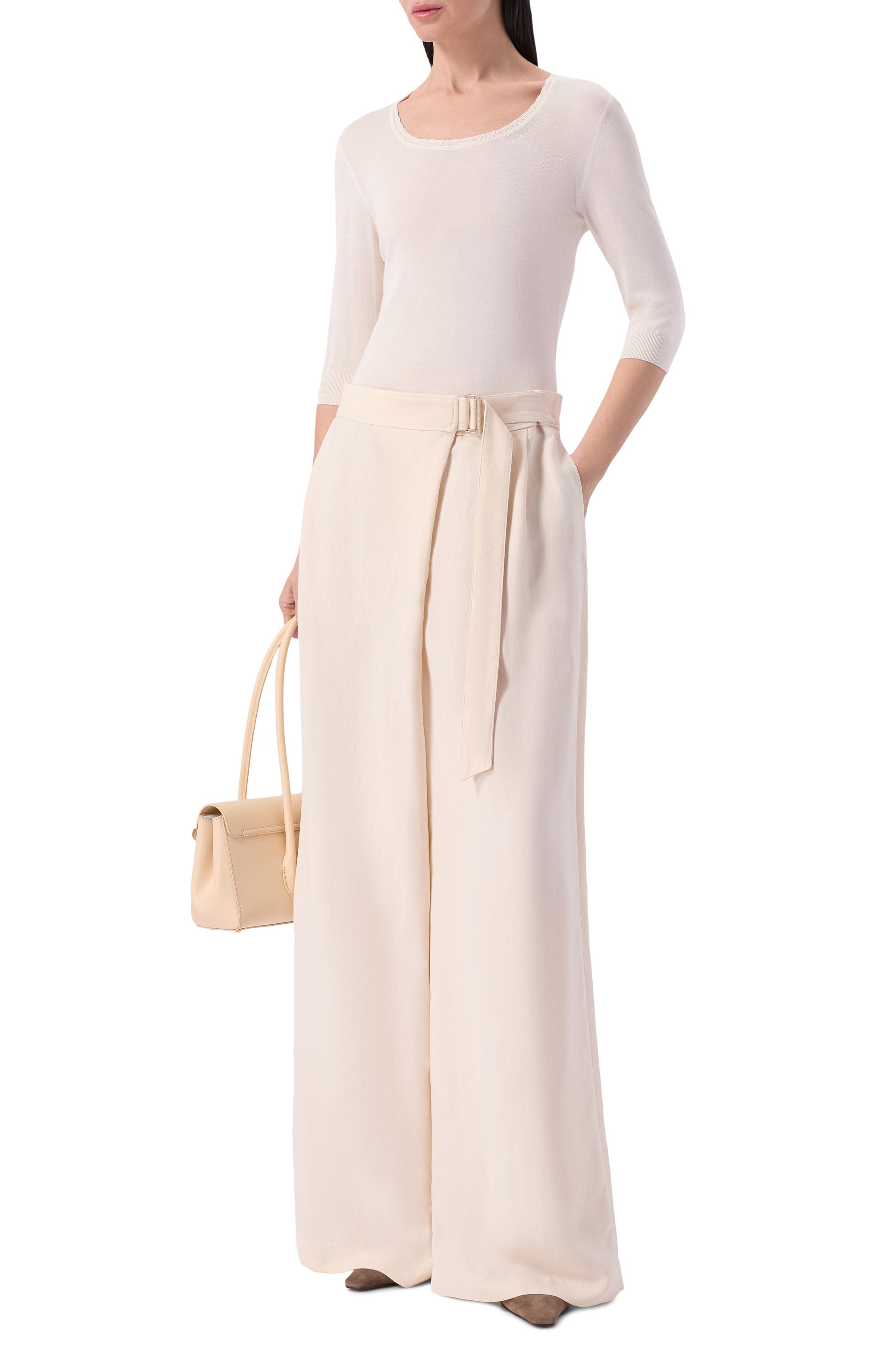 Брюки из вискозы и льна BRUNELLO CUCINELLI, арт. MH126P9207, фото 2