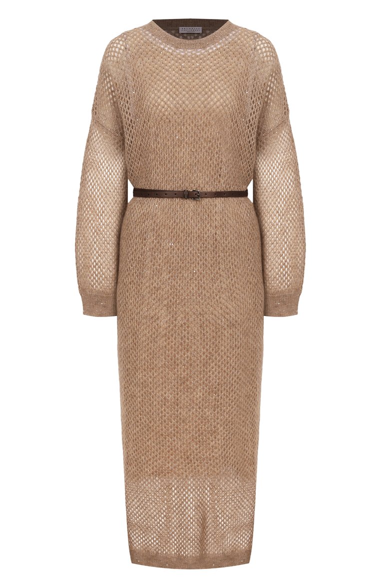 Платье из шерсти и хлопка BRUNELLO CUCINELLI, арт. MPS732A90P, фото 1