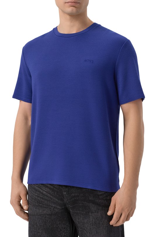 Футболка из вискозы BOSS 50527377 Синий  50527377 Фото 3