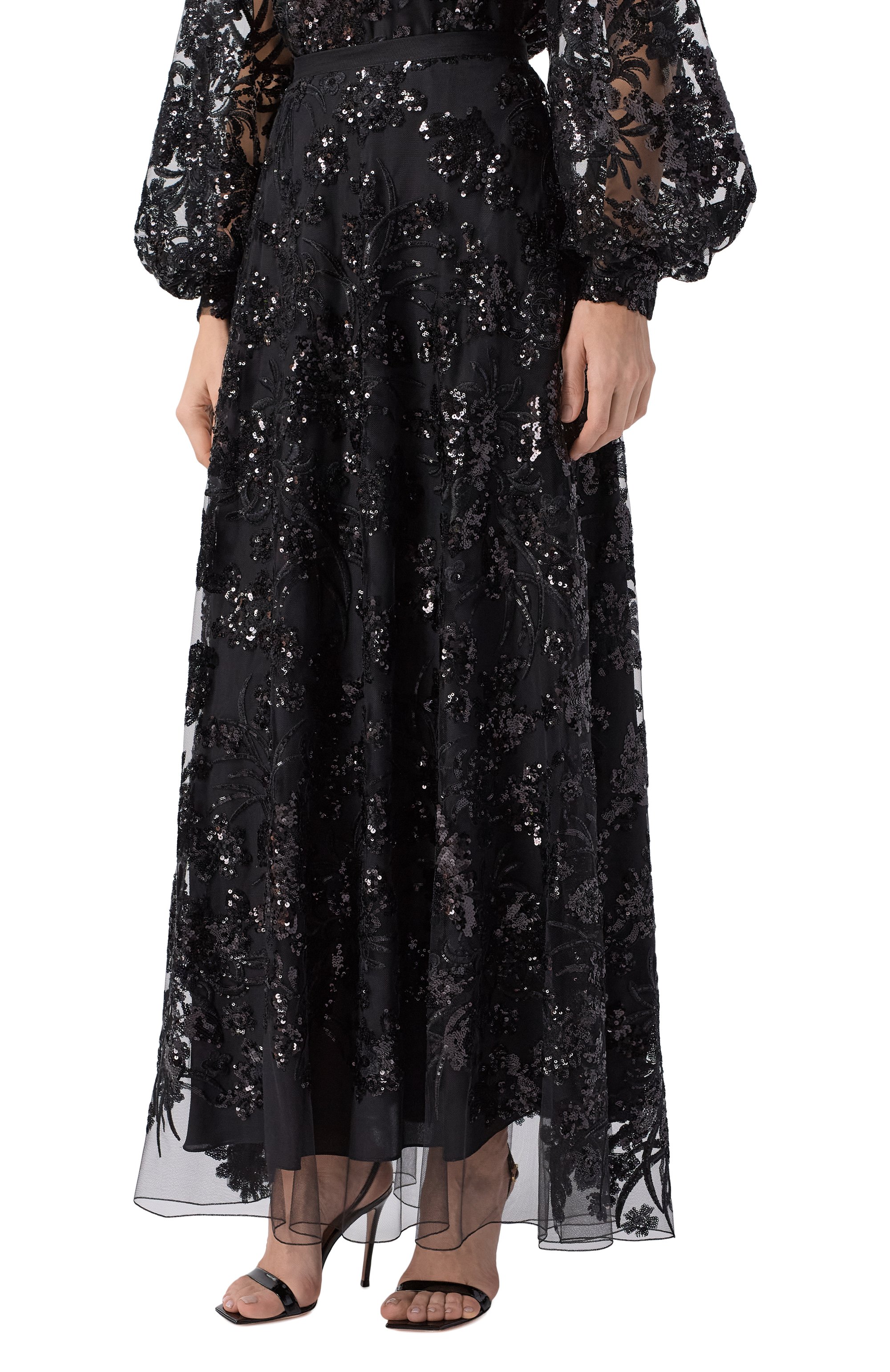 Юбка с отделкой пайетками ZUHAIR MURAD, арт. RSK26055/TUEM016, фото 3