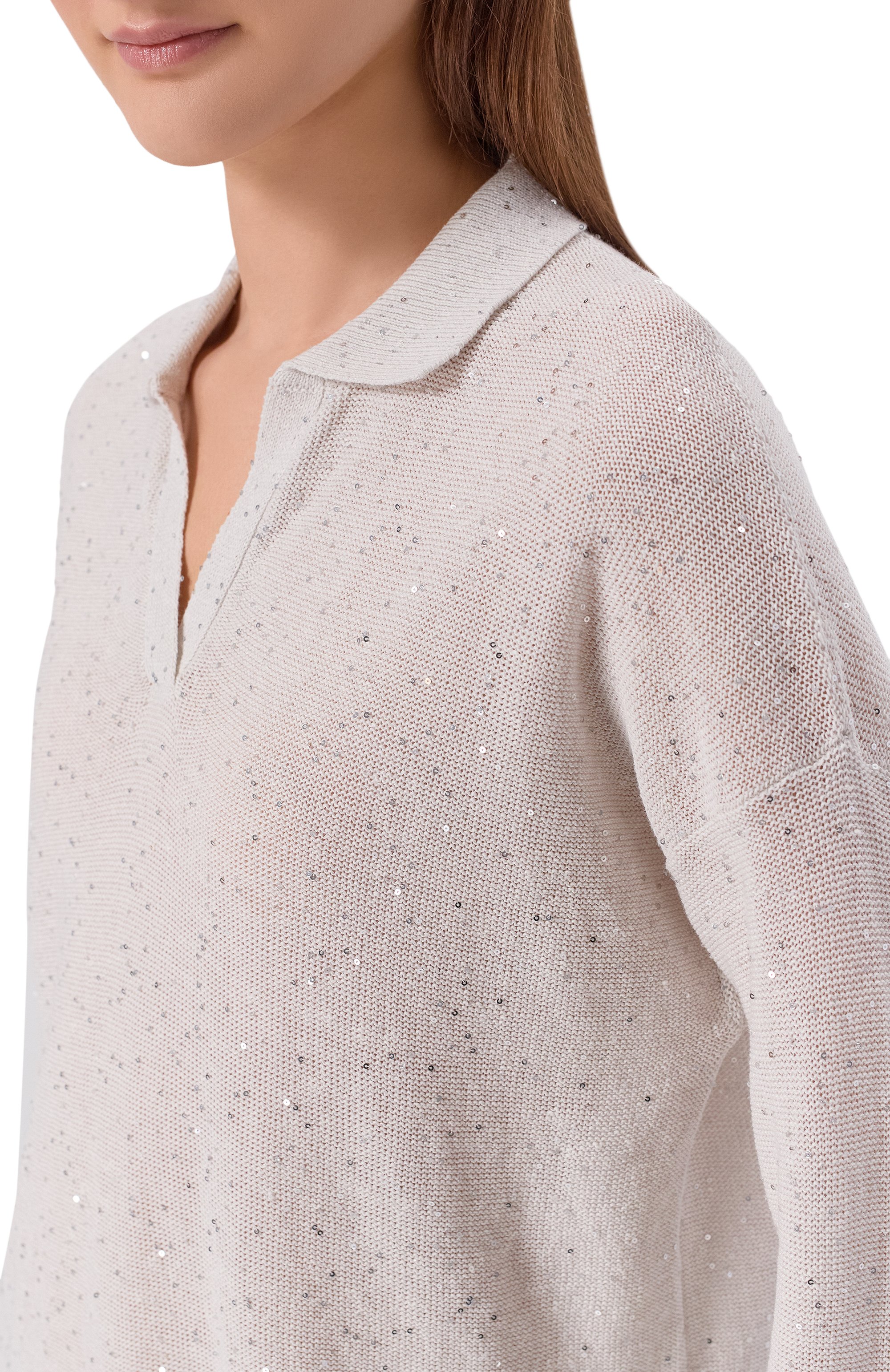 Поло изо льна и хлопка ANTONELLI FIRENZE, арт. 41781Q/01625, фото 5