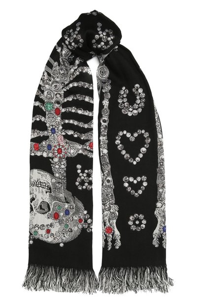 Шарф из шерсти и шелка ALEXANDER MCQUEEN, арт. 646135/3D20Q, фото 1