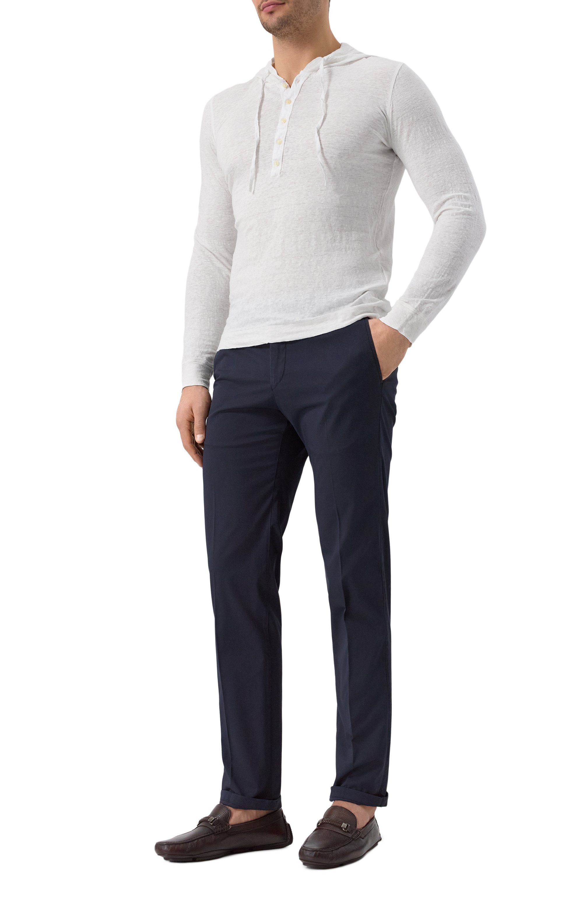 Льняной лонгслив-хенли 120% LINO, арт. 32ALIM7553/E908/S00, фото 2