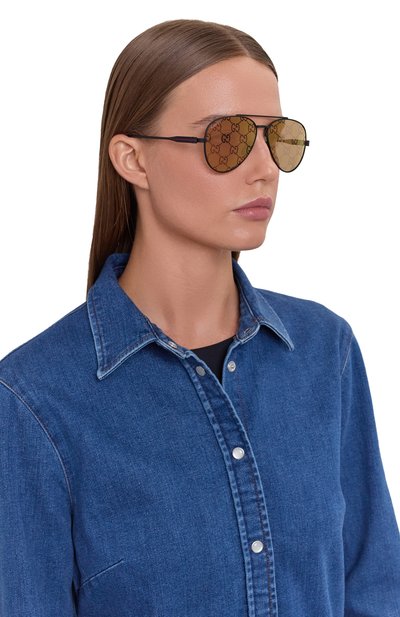Солнцезащитные очки GUCCI желтого цвета по цене 53300 руб., арт. GG1874S 005, фото 3 Солнцезащитные очки GUCCI, арт. GG1874S 005, фото 3