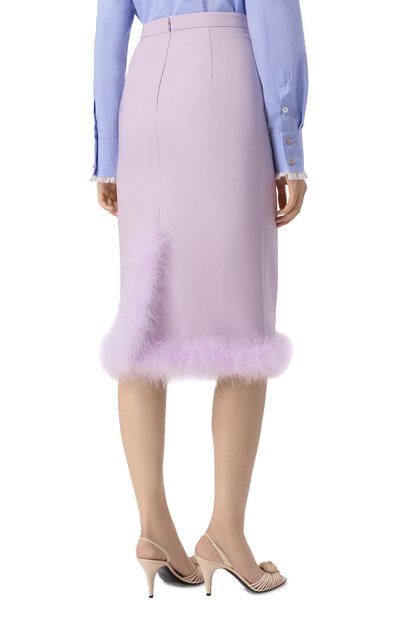 Юбка из шерсти и шелка VALENTINO, арт. 8B3RAEJ1/1CF, фото 4