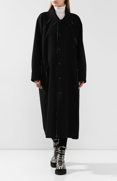 Шерстяное пальто YOHJI YAMAMOTO, арт. NC-C55-103, фото 2