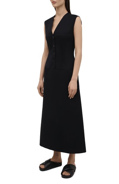 Платье из хлопка и шелка JIL SANDER, арт. JSWS507406-WS251400, фото 3