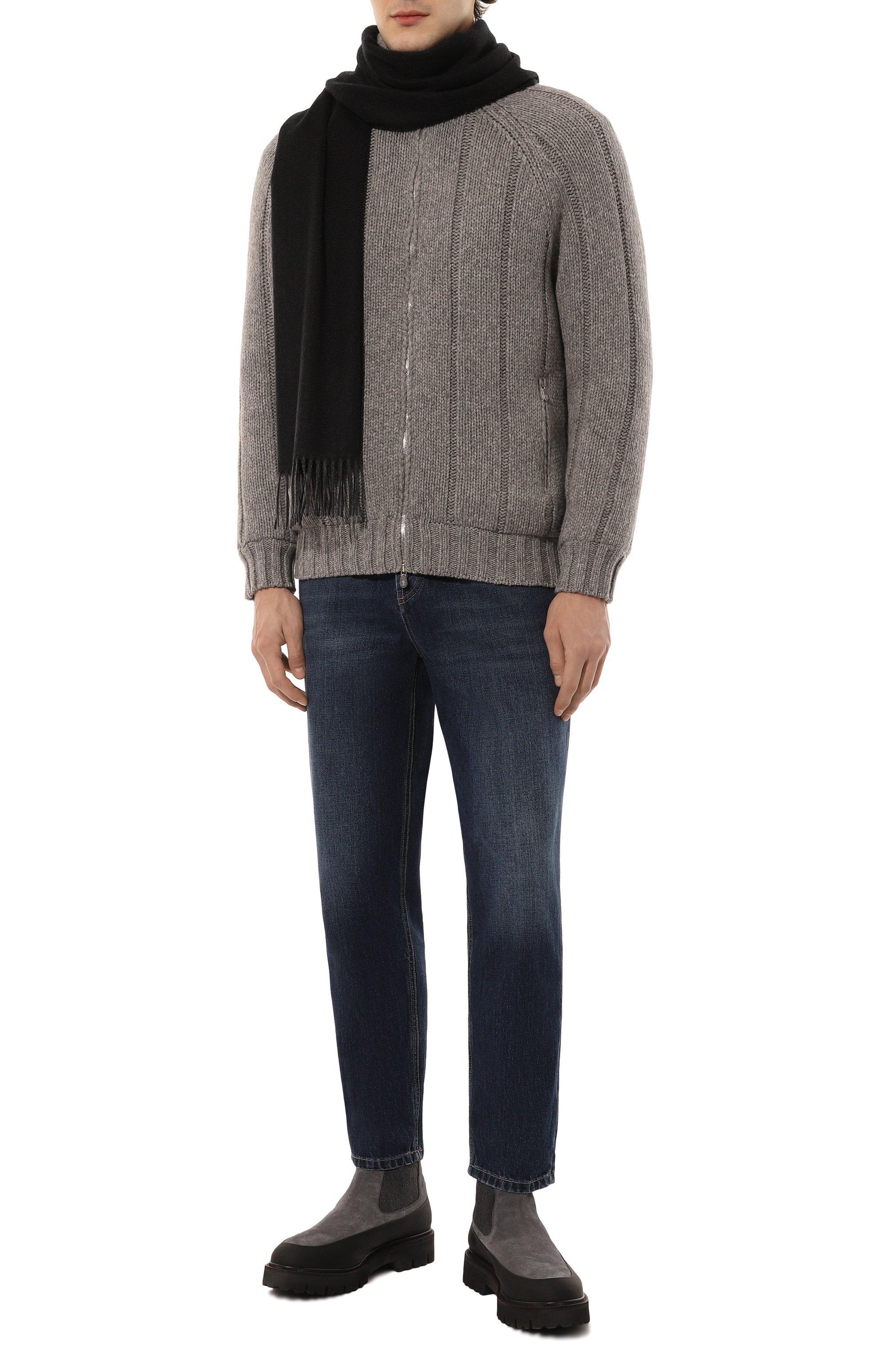 Кашемировый шарф KITON, арт. USCIACK0265F04, фото 3