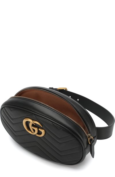 Поясная сумка gg marmont GUCCI черного цвета по цене 138500 руб., арт. 491294/DSVRT, фото 4 Поясная сумка gg marmont GUCCI, арт. 491294/DSVRT, фото 4