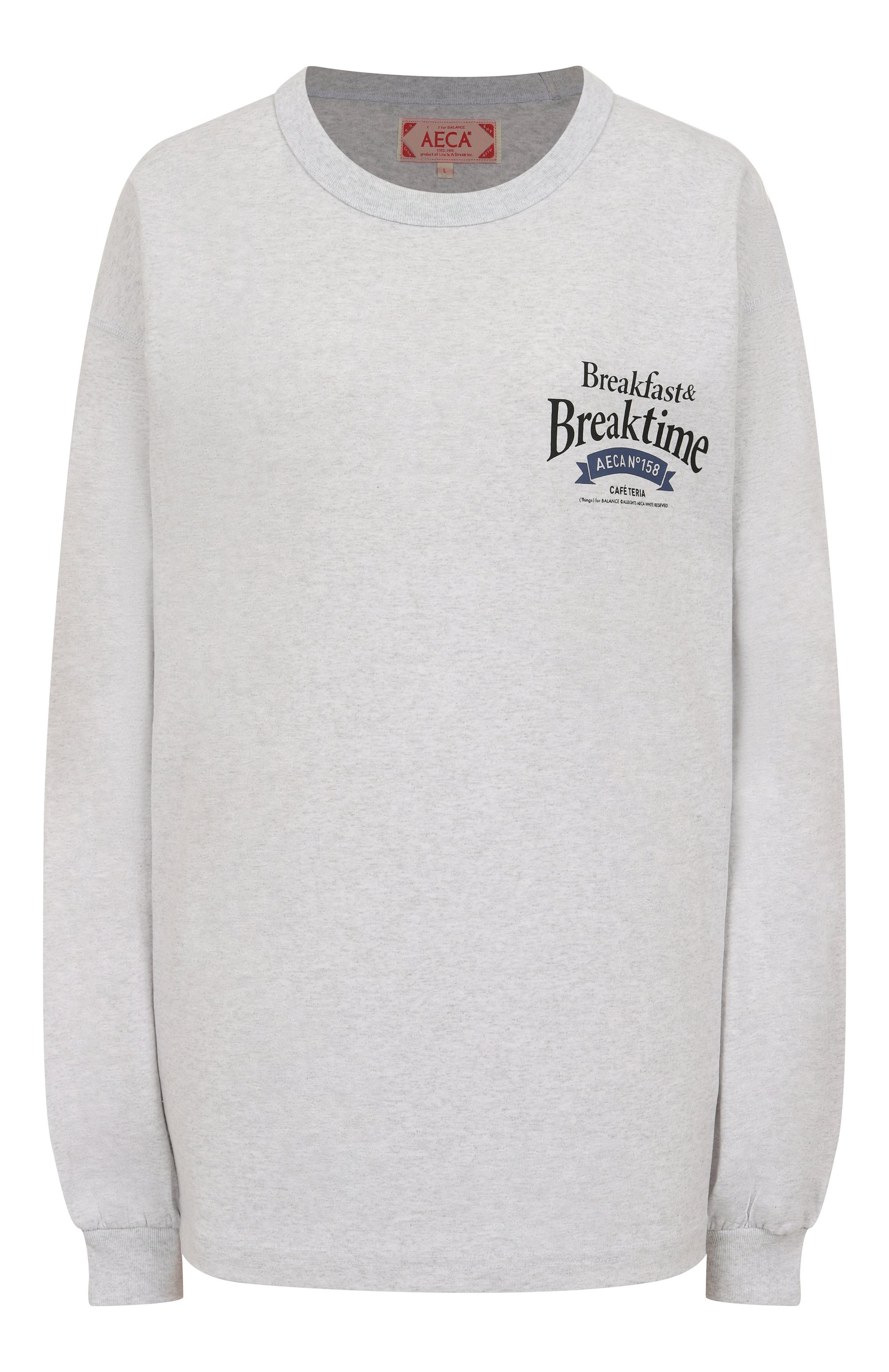 Хлопковый свитшот AECA WHITE, арт. AWCMSSBBTTLST001A2.LIGHT GREY (L), фото 1
