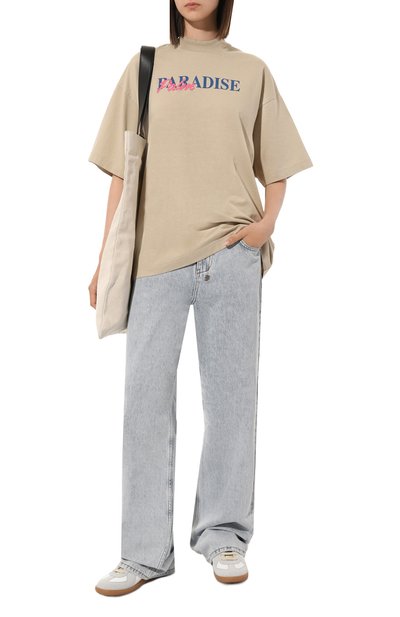 Хлопковая футболка PALM ANGELS, арт. PWAA017S23JER0046110, фото 2