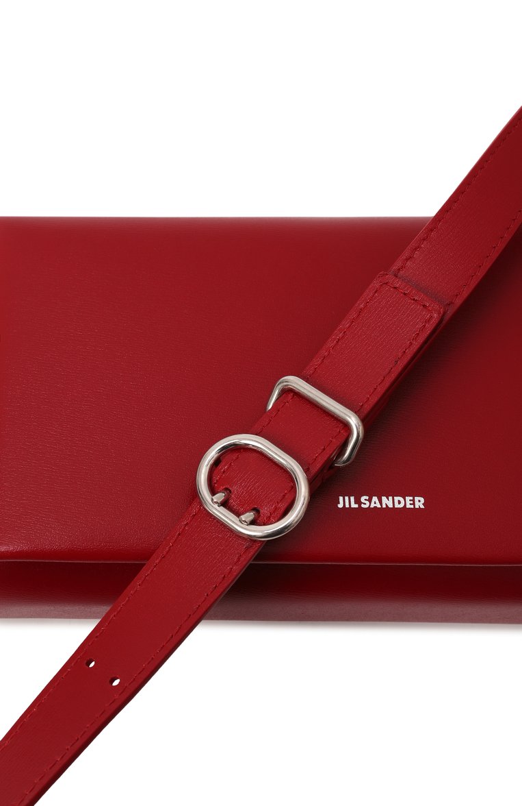 Женская сумка all-day JIL SANDER красного ц�вета, арт. J07ZH0012/P5355 | Фото 4 (Размер: mini; Материал: Натуральная кожа; Ремень/цепочка: На ремешке; Материал сплава: Проставлено; Драгоценные камни: Проставлено)