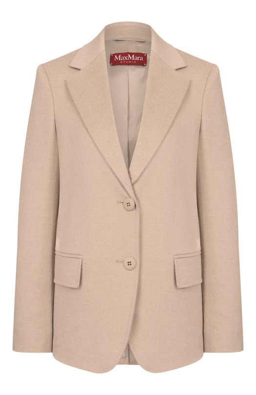 Шерстяной жакет Max Mara Studio F0LG0RE Бежевый F0LG0RE
