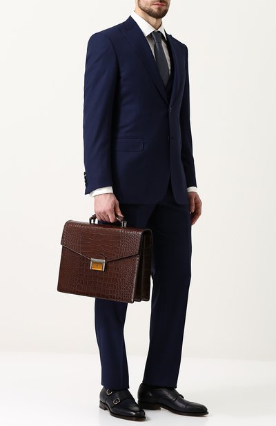 Портфель из кожи аллигатора BRIONI, арт. 0ITC0L/P7716, фото 2