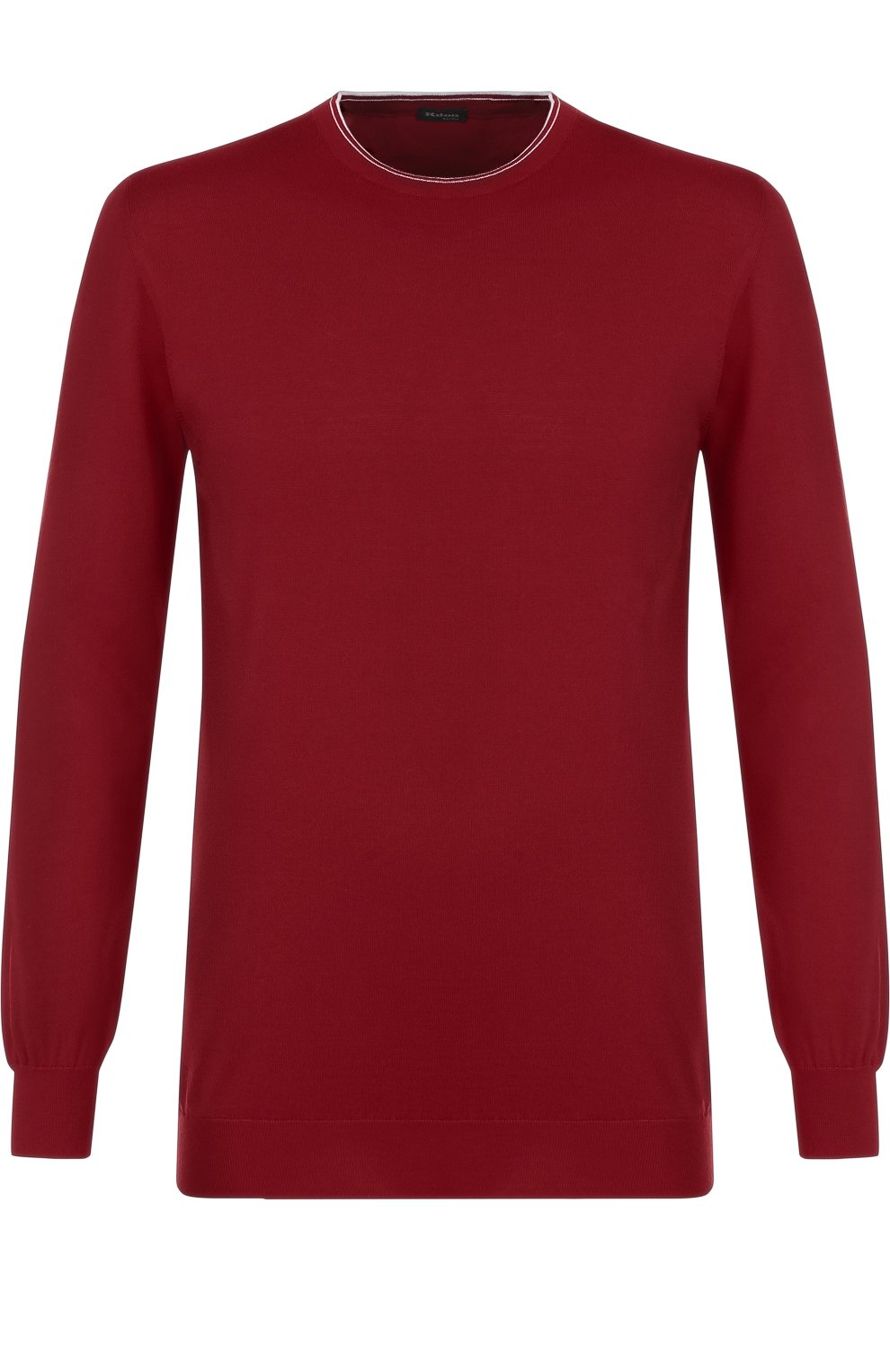 Хлопковый однотонный джемпер KITON, арт. UK31E18K246001, фото 1