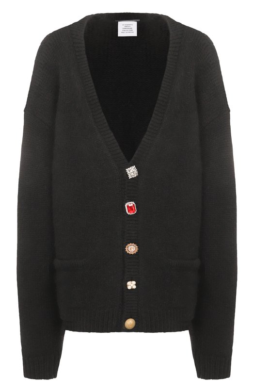 Шерстяной кардиган VETEMENTS UA53KN600B/2902 KNIT Серый UA53KN600B/2902 KNIT