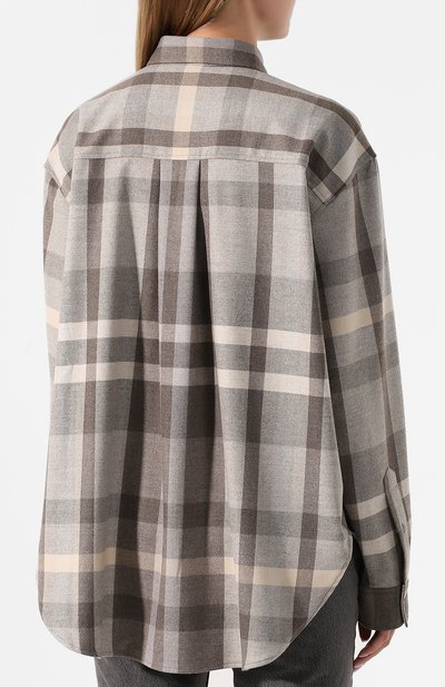 Рубашка TOTEME бежевого цвета по цене 28200 руб., арт. N0VELLA FLANELL 194-745-701, фото 4 Рубашка TOTEME, арт. N0VELLA FLANELL 194-745-701, фото 4