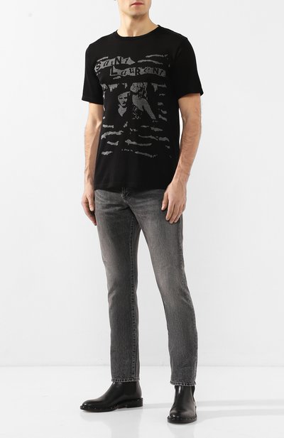 Хлопковая футболка SAINT LAURENT, арт. 601548/YB0F2, фото 2