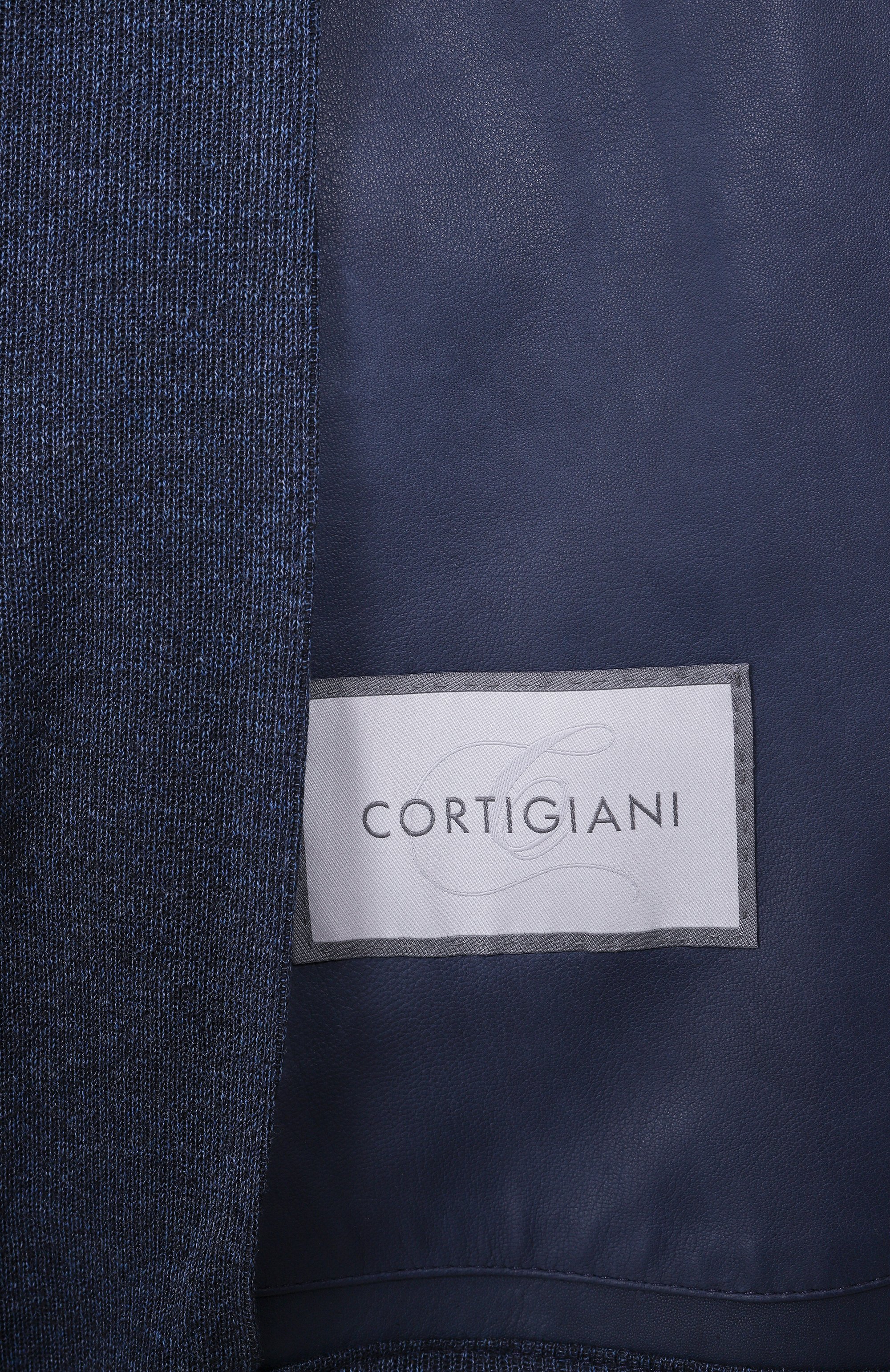 Комбинированный кардиган CORTIGIANI темно-синего цвета по цене 282500 руб., арт. 2AG652, фото 6 Комбинированный кардиган CORTIGIANI, арт. 2AG652, фото 6