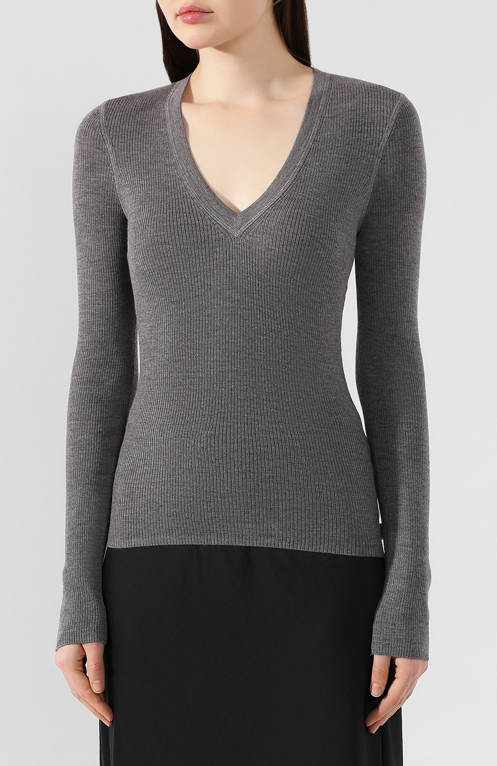 Шерстяной пуловер ALEXANDERWANG.T серого цвета по цене 29950 руб., арт. 4KC2191076, фото 3 Шерстяной пуловер ALEXANDERWANG.T, арт. 4KC2191076, фото 3