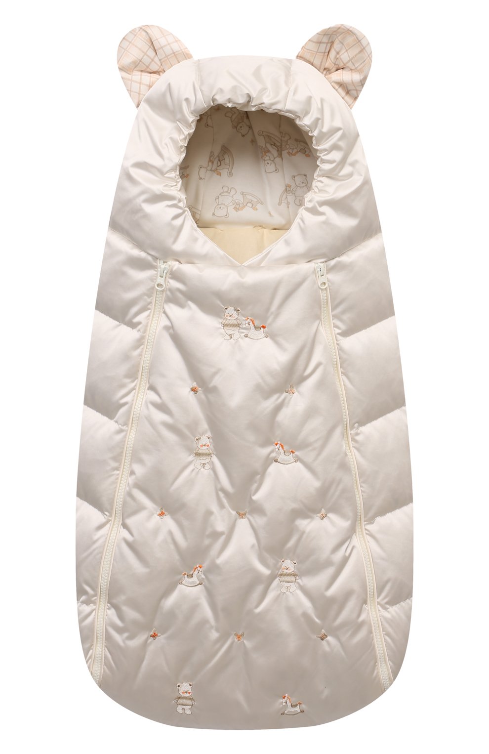 Пуховый комплект на выписку CHEPE светло-бежевого цвета по цене 25600 руб., арт. 391177, фото 10 Пуховый комплект на выписку CHEPE, арт. 391177, фото 10