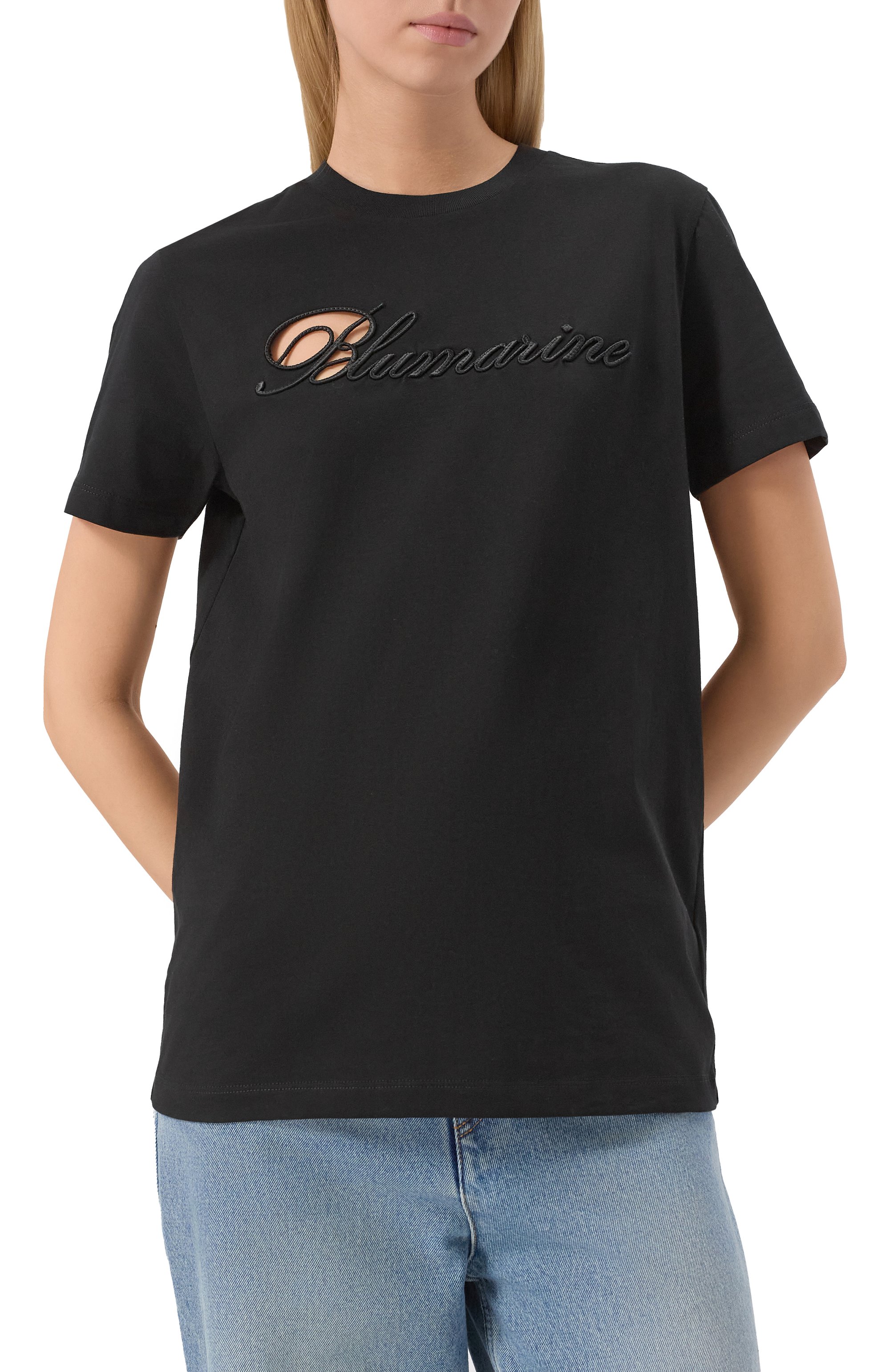Хлопковая футболка BLUMARINE, арт. 2T115A/N0990, фото 3