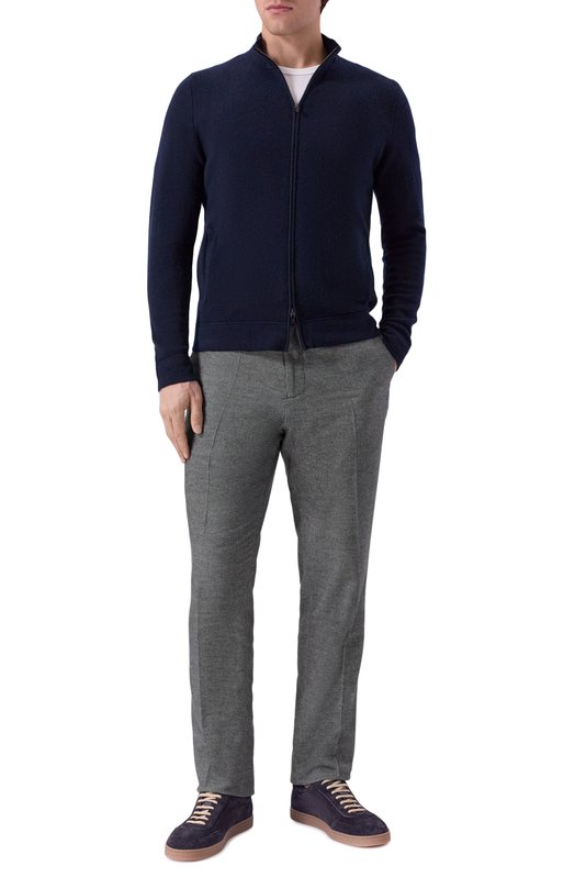 Брюки из хлопка и шерсти Kiton UPLACRK0131H02 Серый  UPLACRK0131H02 Фото 2