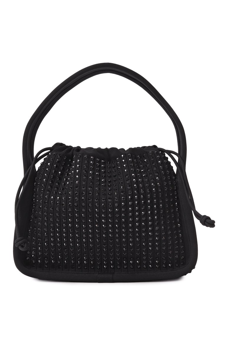 Женская сумка ryan ALEXANDER WANG черного цвета, арт. 20125R91T | Фото 6 (Материал сплава: Проставлено; Драгоценные камни: Проставлено; Материал: Текстиль; Размер: small; Женское Кросс-КТ: Вечерняя сумка)