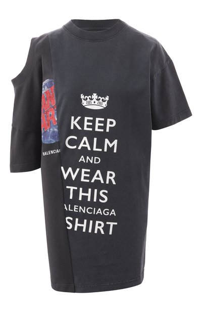 Женская хлопковая футболка BALENCIAGA, арт. 808414/TRVH8