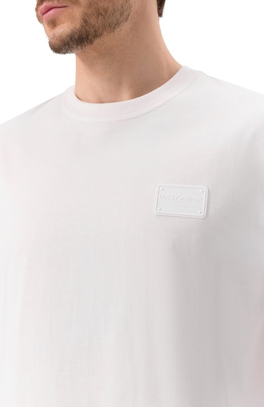 Хлопковая футболка Dolce & Gabbana G8PN9T/G7NTW Белый  G8PN9T/G7NTW Фото 5