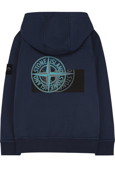 Хлопковый кардиган на молнии с капюшоном STONE ISLAND, арт. 681663539/6-8, фото 2