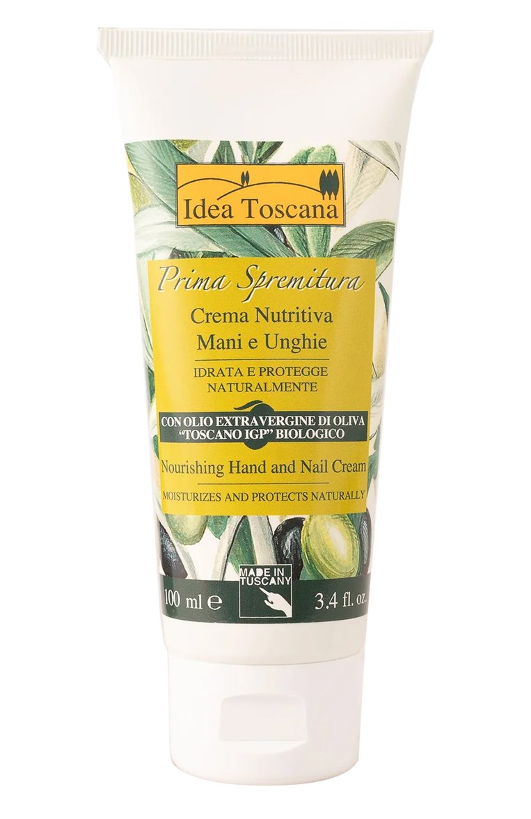 Питательный крем для рук и ногтей prima spremitura (100ml) IDEA TOSCANA бесцветного цвета, арт. 430040 | Фото 1 (Назначение: Для рук; Тип продукта: Кремы; Нос: Не проставлено; Региональные ограничения белый список (Axapta Mercury): Не проставлено; Косметика кросс-кт: Уход У)