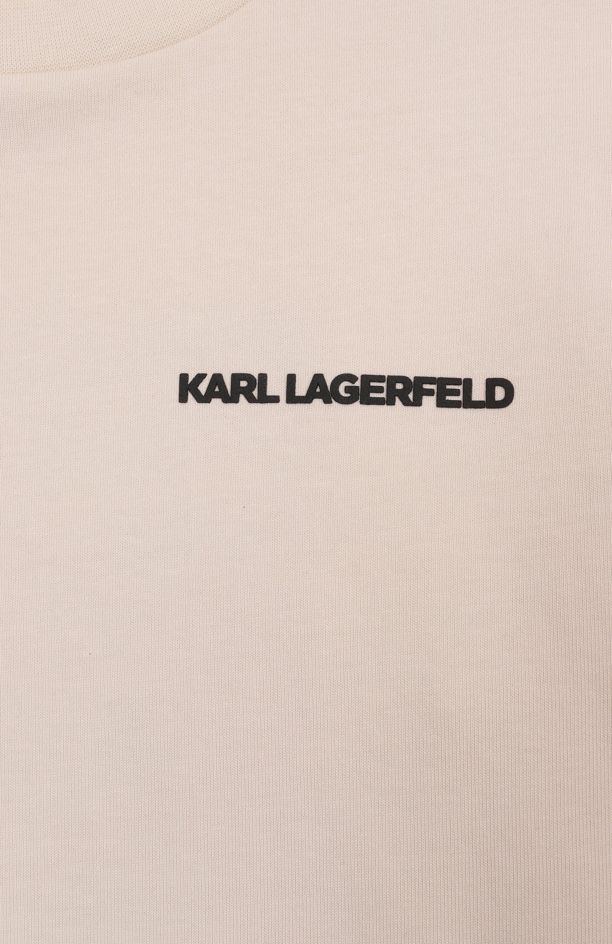 Хлопковая футболка KARL LAGERFELD KIDS, арт. Z30440, фото 3