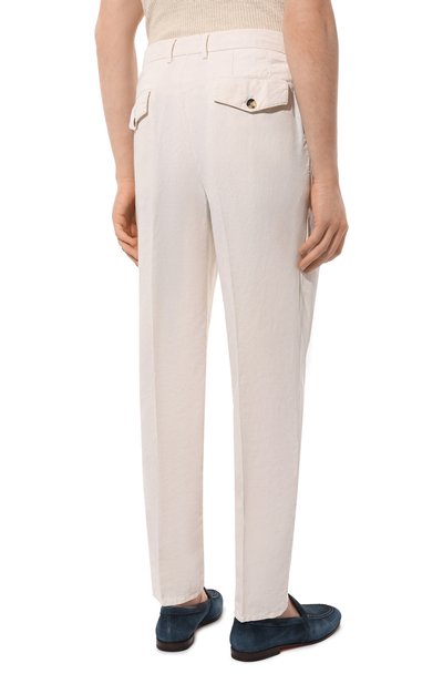 Брюки изо льна и хлопка BRUNELLO CUCINELLI, арт. M291DB2285, фото 4