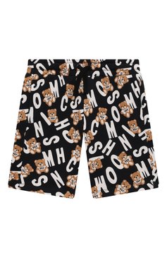 Детские хлопковые шорты MOSCHINO черного цвета, арт. HNQ00Q/LCB32/5 | Фото 1 (Материал внешний: Хлопок; Случай: Повседневный; Нос: Не проставлено)