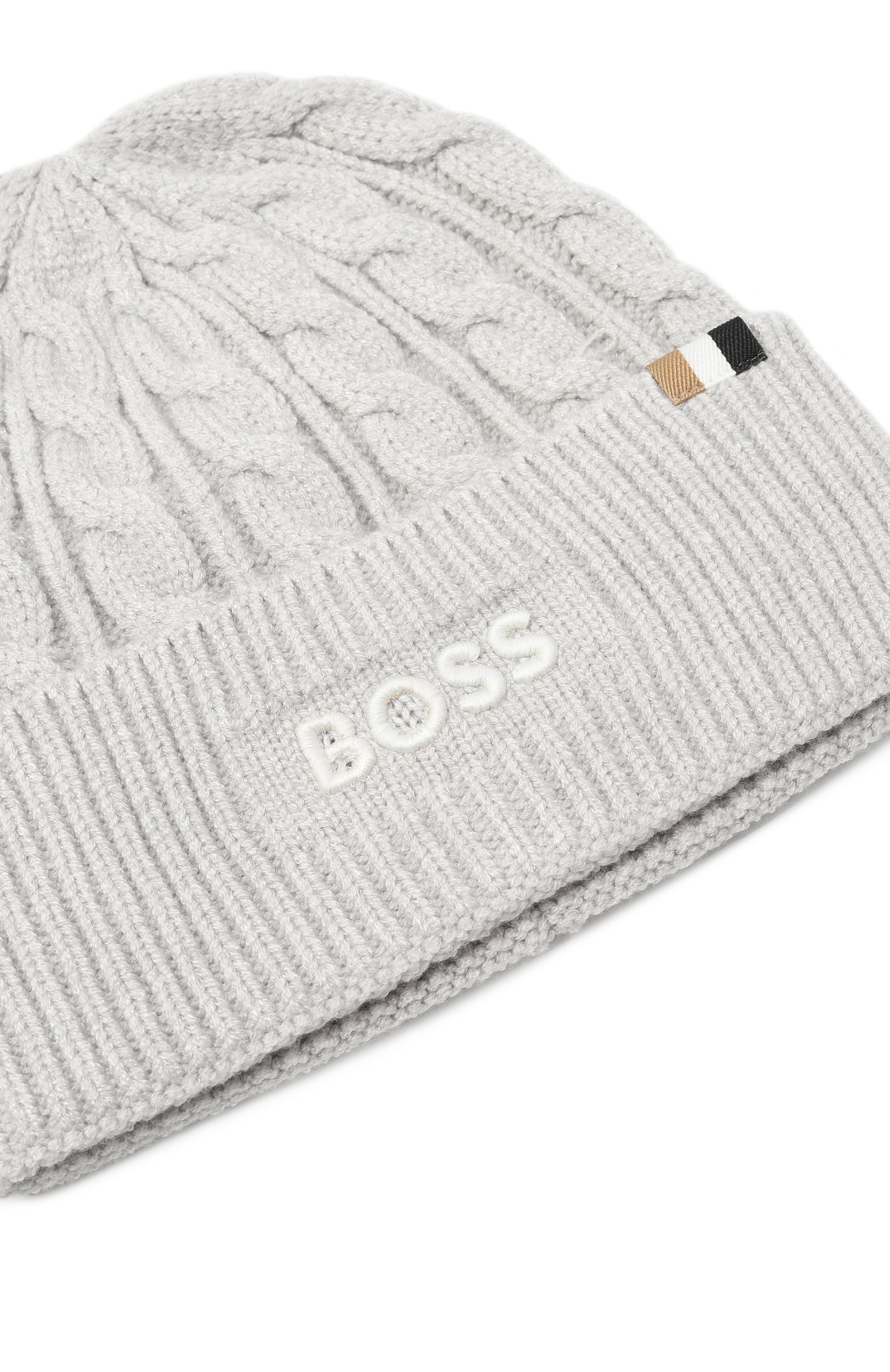 Шапка BOSS светло-серого цвета по цене 9225 руб., арт. J52700, фото 3 Шапка BOSS, арт. J52700, фото 3