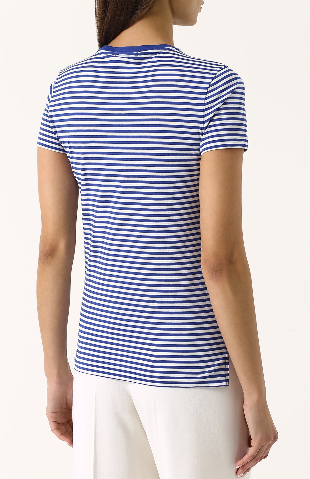 Хлопковая футболка в полоску с круглым вырезом RALPH LAUREN, арт. 290708491, фото 4